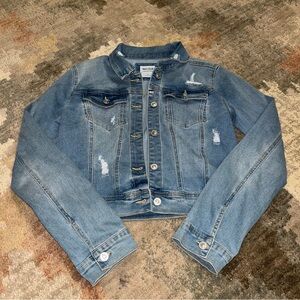 Wax Jean Collection light Blue Denim Jacket Long Sleeve Streetwear Size m